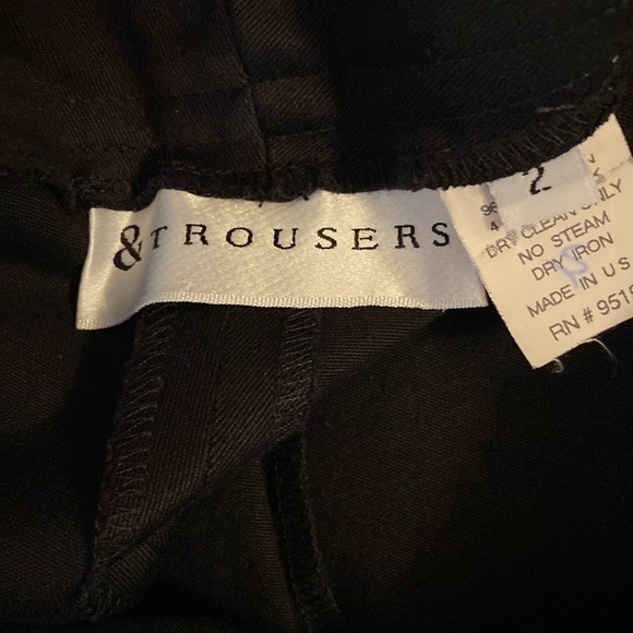 &TROUSERS Brand, Black Cotton Cigarette Trousers with a Kiss of Spandex Sz 2 - Picture 9 of 15